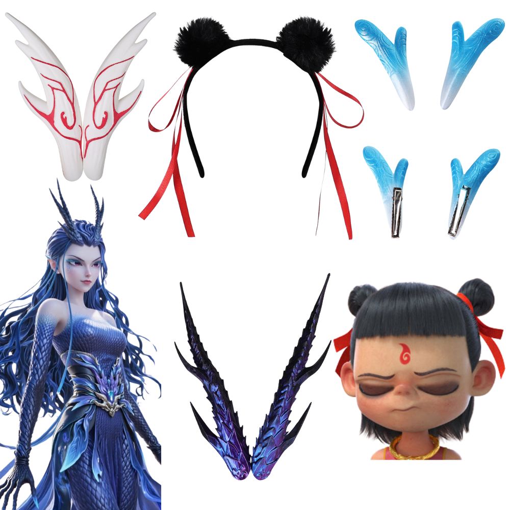Head Gear Running - Nezha Ao Bing Cosplay pinces à