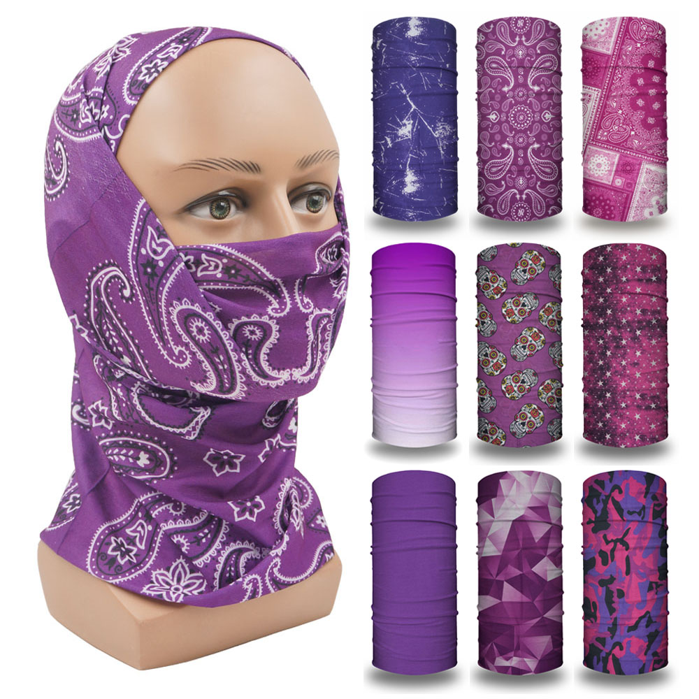 Head Gear Running - Cagoule violette pour femmes, bandeau de