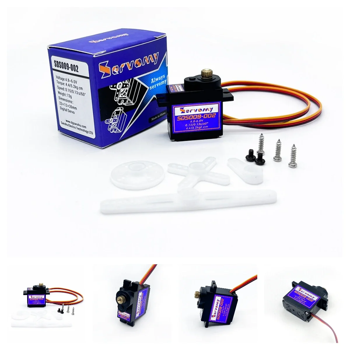 Running Gear Car - 4 servos SDS009-02 9g, 4,4 kgf.cm,